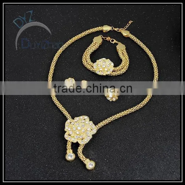 Fashion Flower Shape Jewelry Set/gold Plate Jewelry to Buy photo-2