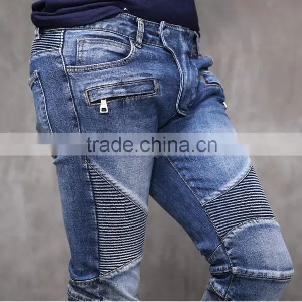Denim Jeans Pants - Mens Denim Jeans Pants - Biker Jeans Pants