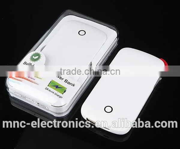 Real 6000mAh Ultra Slim Built in Cable Custom Logo Printing Dual Output 2A Fast Charging Power Bank Charger photo-6