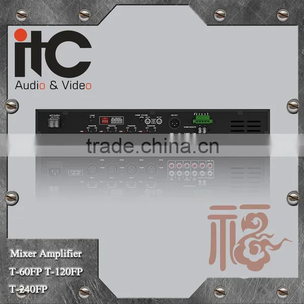 ITC FP Series 500W 4 Mic Input and 4 Line Input BGM PA Mixer Amp photo-3