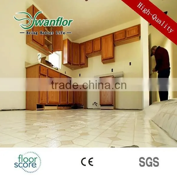 UV Coating Colorful Vinyl Flooring Registered Embossed