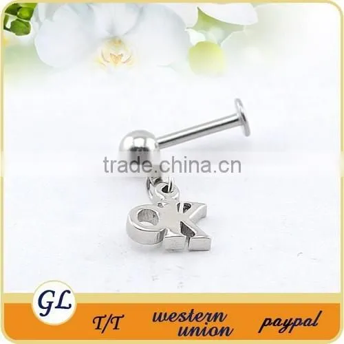 LR01132 Stainless Steel Dangle Scissors Piercing Labret Stud photo-5