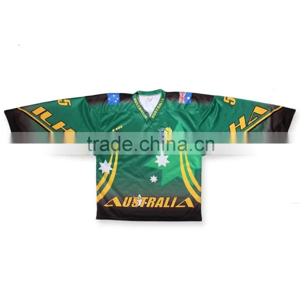 Professional Unique Team Green Sublimation Inline Female Hockey Jerseys photo-5