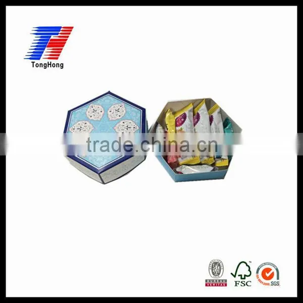 Take Away Food Packing Folding Paper, Candy Box,Cupcake Boxes,Hexagonal Folding Box photo-2