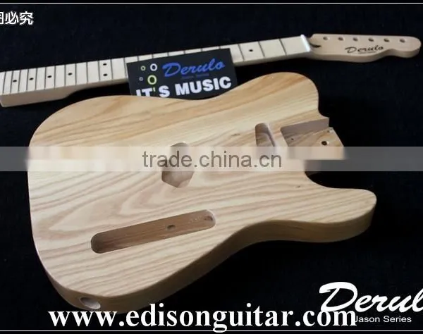 MX777 Diy High Quality Solid American Ash Wood Unfinished Electric Guitar Kit photo-4