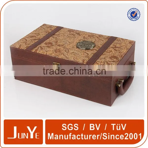 Hard Cover With Holder 5 Liter 6 Bottle Wood Wine Box Dividers photo-3