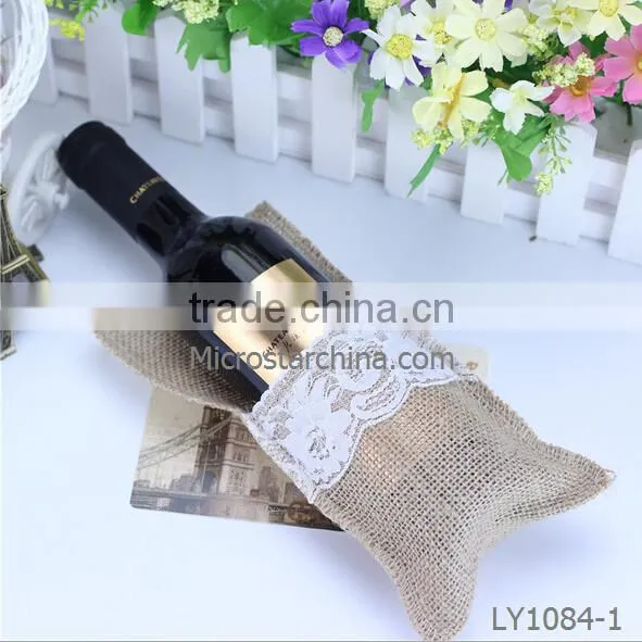 IN STOCK HandMade Wedding Silverware Lace Cutlery Burlap Holder Pocket photo-2