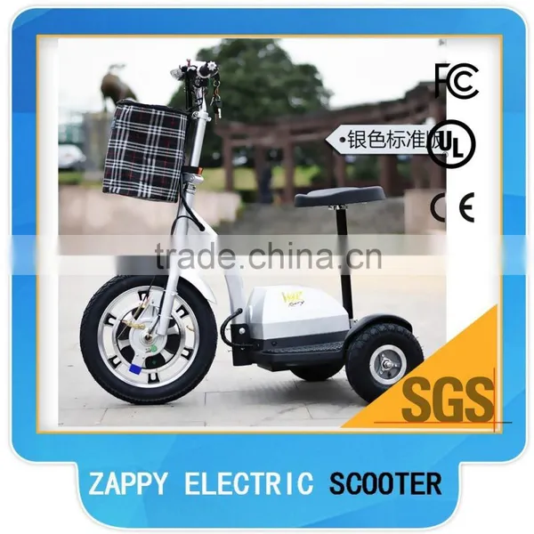 350-500w Three Wheel Electric Scooter Zappy 3 Wheel Scooter for Old People