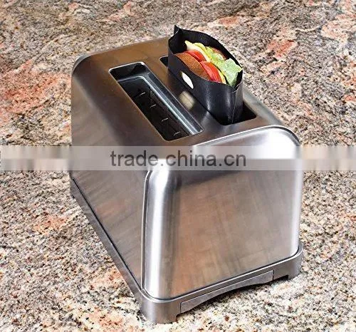 Toaster Bags for Grilled Cheese Sandwiches Made Easy (2 Pack), Reusable, Non-stick photo-2