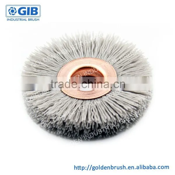 Copper Center Abrasive Nylon Wheel Brush , Outside Diameter 51 mm
