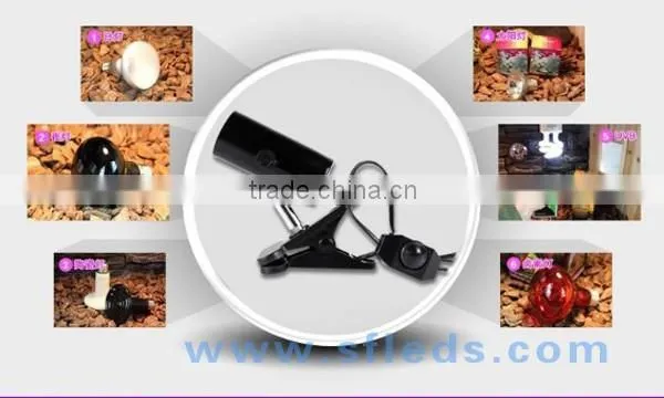 Matal Adjustable Temperature Control Lamp Holder E27 Base Turtle Heating Lamp Holder photo-2