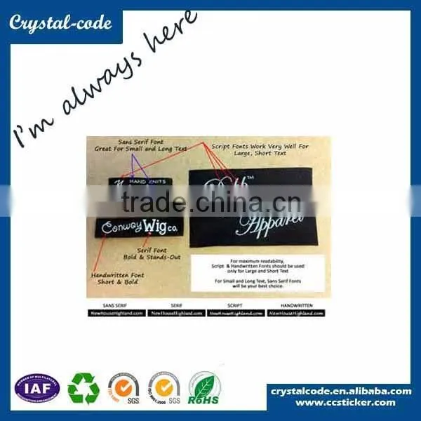 Custom Heat Transfer Label,price Garment Tag,fashionable Clothing Size Label photo-5