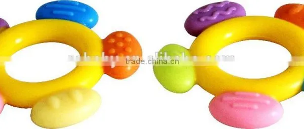Double Injection Solid Silicone Attractive Design Baby Soft Teether photo-2