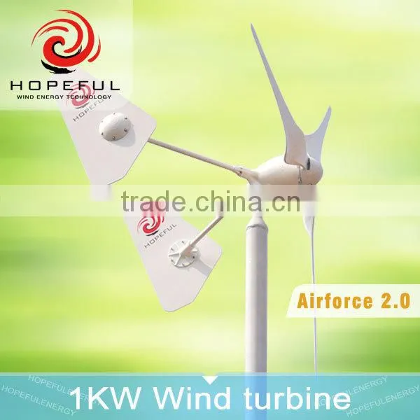 1kw 48V Off-grid Twin Tails Patent Wind Turbine System for Street Light photo-4