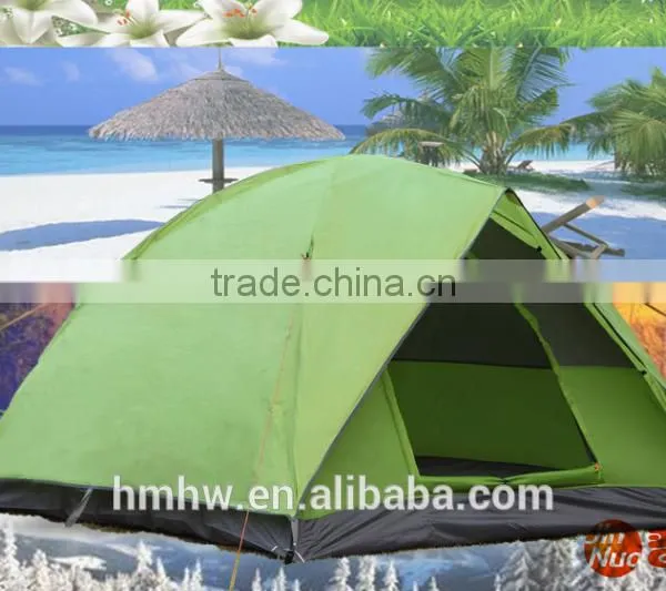3 Person Fiberglass Pole Double-door-layer Camping Tent photo-2