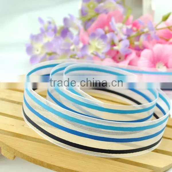 Hot Sale Organza Printed Wired Ribbon for Decoration photo-4