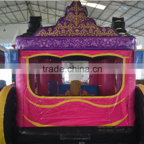 2016 New Design China Sunjoy Inflatable Pink Combo Castle Combo With Slide for Sale Outdoors photo-5