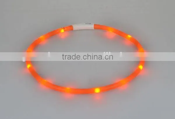 Cheapest Custom Logo Pet USB Rechargeable Silicone LED Flashing Dog Collar photo-2
