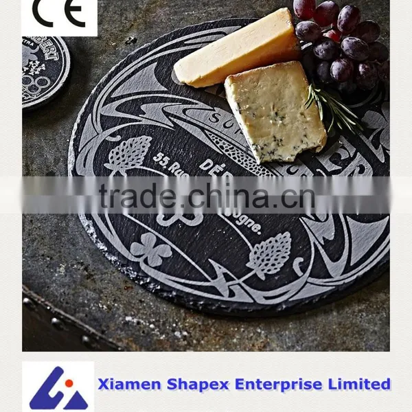 Black Slate Stone Cheese Board With Superior Quality photo-3