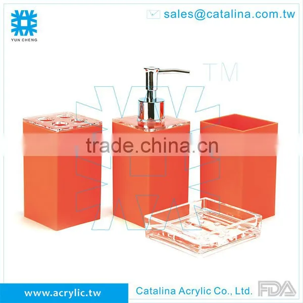 Tooth Brush, Set or Separate of Tumbler Lotion Dispenser Soap Dish Acrylic Bathroom Accessory photo-2