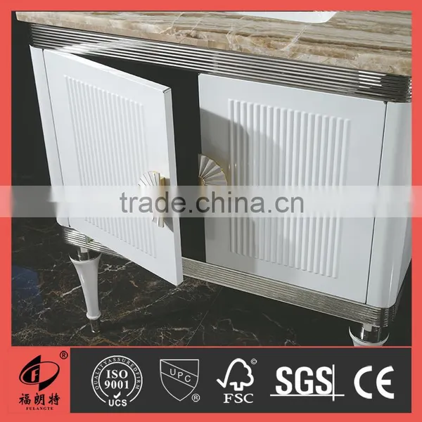 304 Luxurious Stainless Steel Bathroom Cabinet With Side Cabinet T-6628 photo-3
