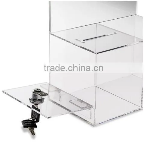 Source One Deluxe Donation Box - Collection Box - Tip Container - With Two Compartments for Give & Take- Treat or Prize Compartm photo-3