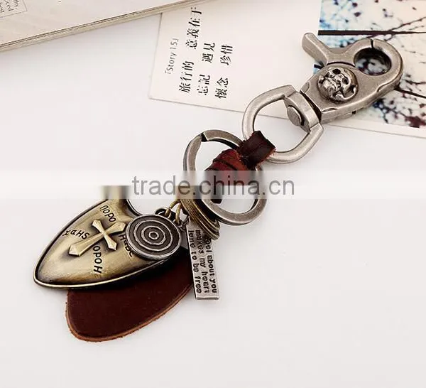 New Product Initial Leather Keychain Leather Accessories Leather Keychain