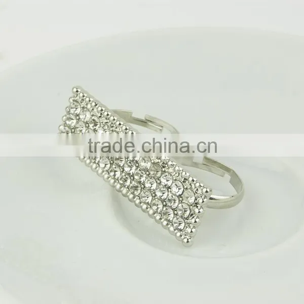 Stainless Steel Jewelry Geometry Diamonds Rings photo-5