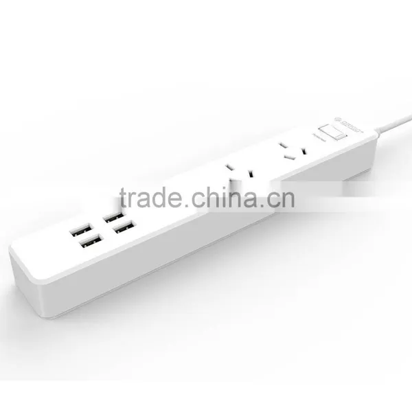 ORICO Home/Office Smart 4 Outlet Power Surge Protector USB Power Strip With USB Extension Cord for IPhone 6S photo-4