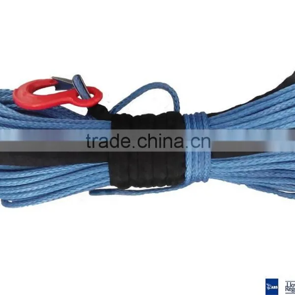 8mm x 30meters Grey Color Synthetic Winch Rope With Hook for 4x4/4wd/utv/atv/suv/offroad photo-2