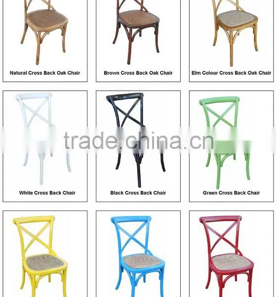 Colourful Cross Back Plastic Resin Dining Chair,metal Cross Back Chair Wedding photo-6