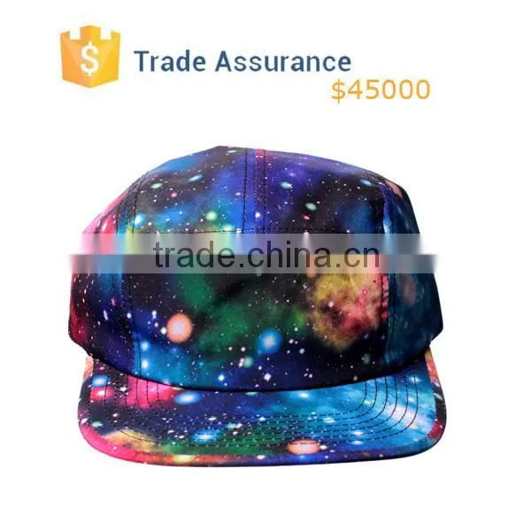Galaxy Print 5 Panel Camper Hat Cap,Design 5 Panel Hat , 5 Panel Hat Wholesale Hats Caps photo-2