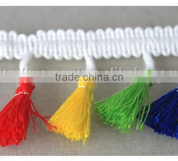 2016 Fashionable Colored Tassel Fringe Trim 4.5cm Fringe Trimmings for Garment photo-3