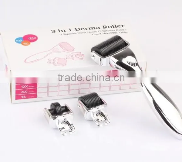 2015 Newest 3 in 1 Silver Micro Needle Derma Roller photo-2