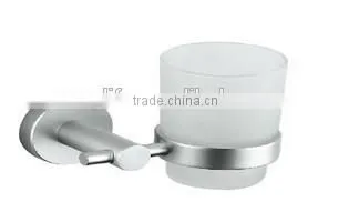 Wholesale Prices Aluminum Alloy And Glass Chrome Finishing Bathroom Accessories Wall Mounted Double ToothBrush Cup Holder photo-4