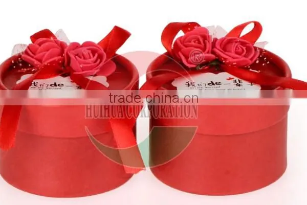 Customized Round Cardboard Wedding Favor Box