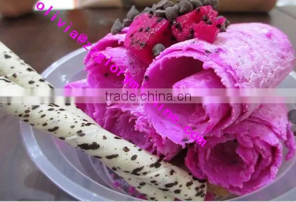 Fry Ice Cream Roll Machine/thailand Fry Ice Cream Machine With Flat Pan/fried Ice Cream Machine photo-2
