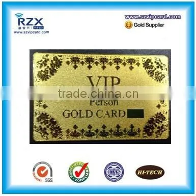 Custom Design CR 80 Size Printable Gold Metal Business Card With Contact Chip or Magnetic Stripe photo-2