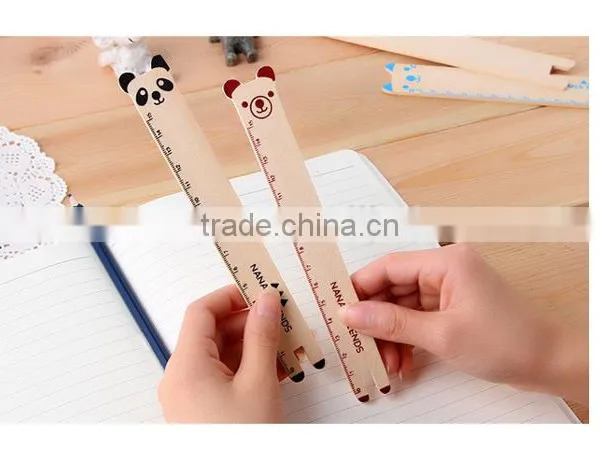 Hot Simple Cartoon Animal Shaped Wooden Students Ruler photo-6