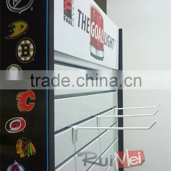 Free Standing Removable Metal Display Stand With Hooks Slatwall photo-2