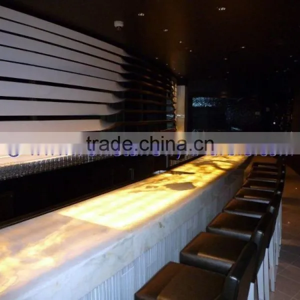 RESONABLE BACKLIT ONYX COUNTERTOPS FOR BAR RECEPTIONS photo-6