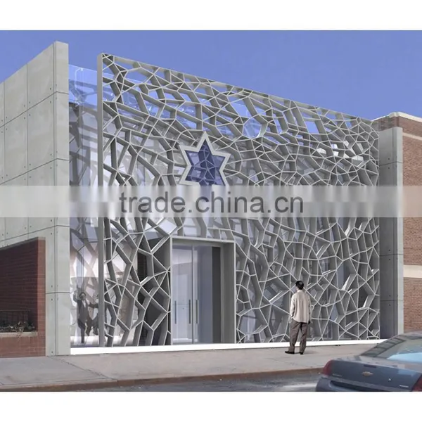 Decorative Laser Cutting Outdoor Aluminium Perforated Sheet Metal Facade photo-6