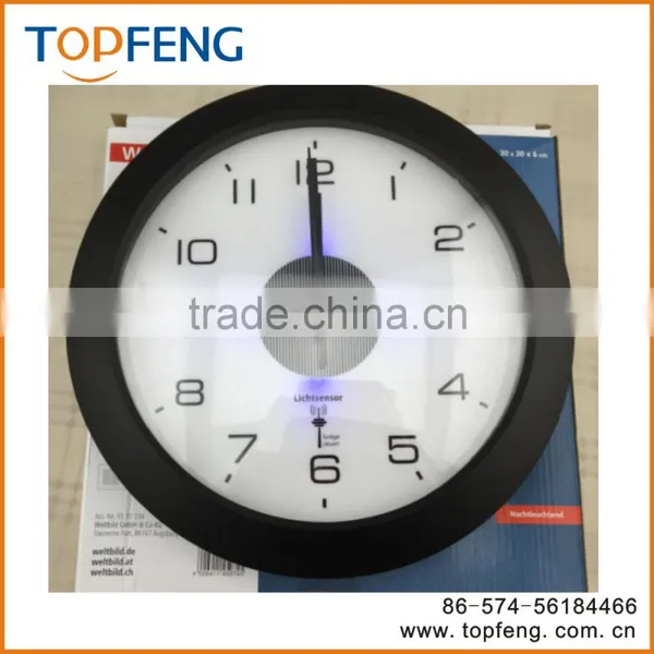 Light Sensor Wall Clock /RC-movment Light Sensor Wall Clock/night Light Wall Clock photo-2