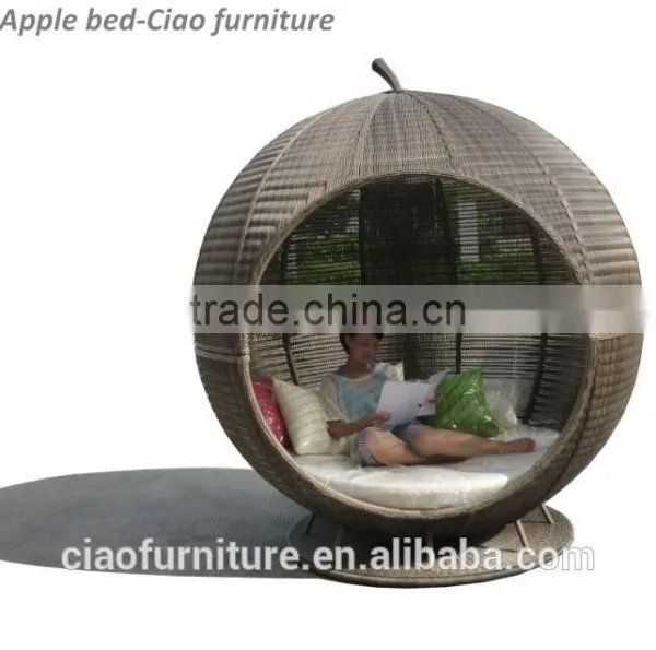 Round Daybed Cheap Outdoor Rattan Day Bed photo-6