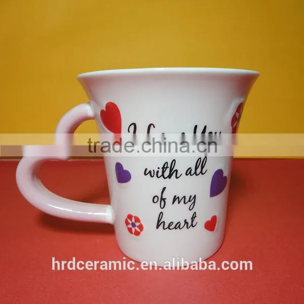 Hot Sale Hotel White Porcelain Espresso 320 ml Ceramic Coffee Cup photo-3