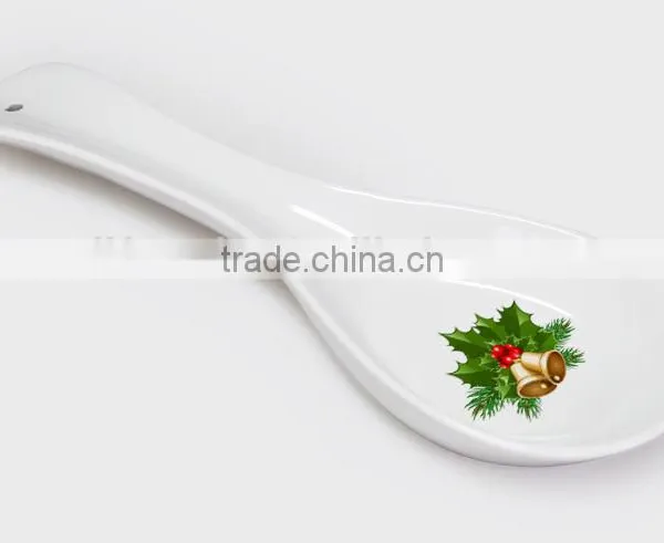 Wholesale Promotional Ceramic Fashionable Spoon Rest With Decal Printing photo-3