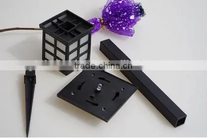 4 Solar Powered Lantern Stake Lights LED Carriage Oriental Garden Path Lights G0020 photo-2