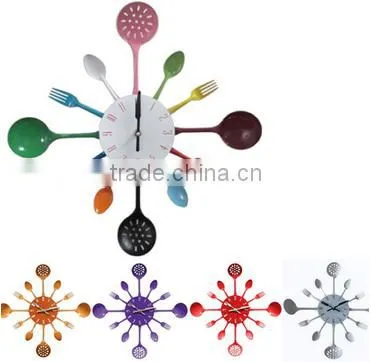 Hot Selling Household Creative Cutlery Metal Wall Clock photo-6