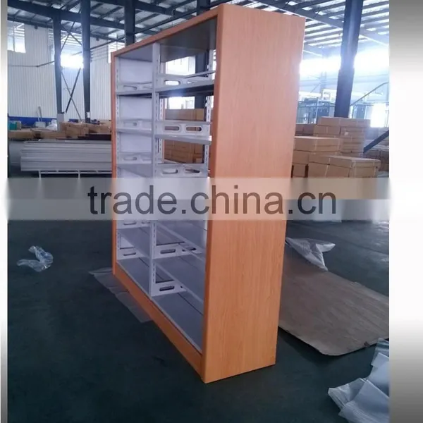 Double Sided Steel Library Shelves,School Metal Bookshelf,Steel Book Shelf photo-5