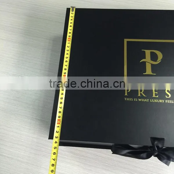 Matt Black Paper Custom Hair Extension Boxes Hair Boxes photo-5